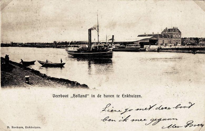 ss Holland vertrek uit haven Enkhuizen